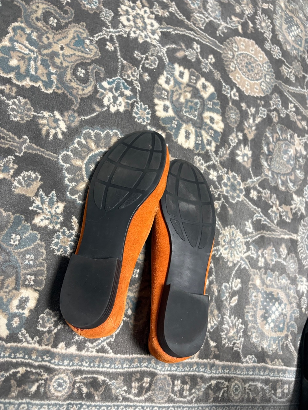 Naturalizer Orange Suede Slip-On Loafers - Picture 3 of 3